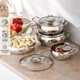 Emsan Cemre 8-Piece Stainless Steel Induction-Based Cookware Set - Emsan Jordan