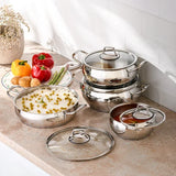 Emsan Cemre 8-Piece Stainless Steel Induction-Based Cookware Set - Emsan Jordan