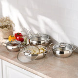 Emsan Cemre 8-Piece Stainless Steel Induction-Based Cookware Set - Emsan Jordan