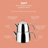 Emsan Soft (L) Induction-Based Teapot Set
Drip-free teapot with built-in strainer - Emsan Jordan