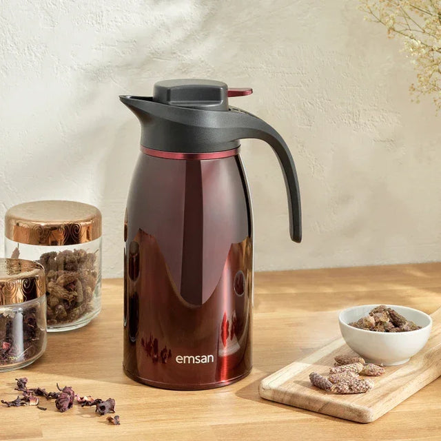Emsan Gama Burgundy Thermos – 2 Liters - Emsan Jordan