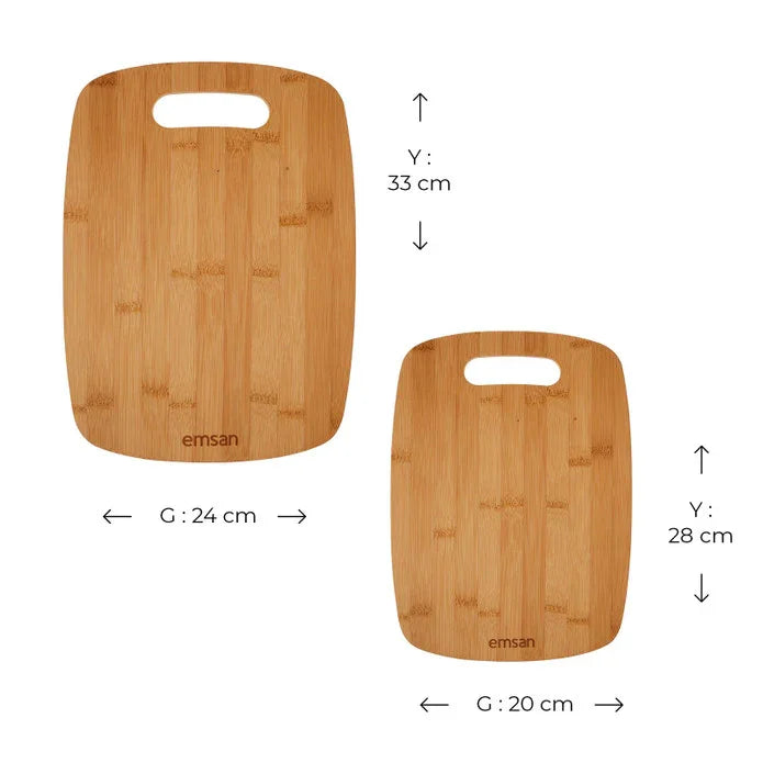 Emsan Bamboo Chop 2-Piece Cutting Board Set - Emsan Jordan
