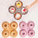 Emsan Griss One Four Cast Cake Mold – Gold – 4 Pieces - Emsan Jordan