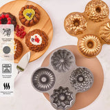 Emsan Griss One Four Cast Cake Mold – Gold – 4 Pieces - Emsan Jordan