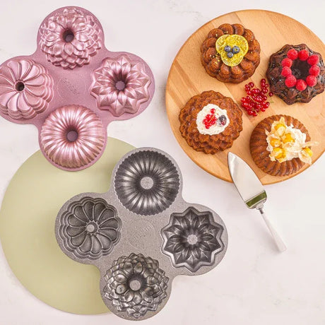 Emsan Griss One Four 4-Piece Cast Cake Mold Set – Pink - Emsan Jordan