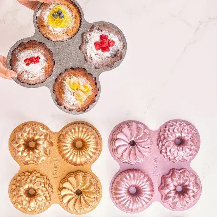 Emsan Griss One Four 4-Piece Cast Cake Mold Set – Pink - Emsan Jordan