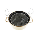 Emsan Nostalji Enamel Cream Frying Pot - Emsan Jordan