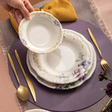 Emsan Flory Stoneware 24 Piece Dinner Set for 6 People - Emsan Jordan