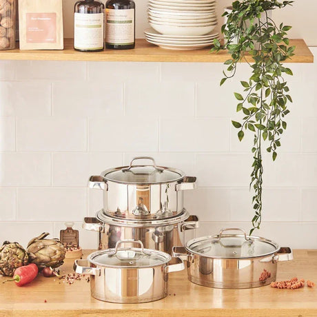 Emsan Capella 8-Piece Stainless Steel Cookware Set - Emsan Jordan