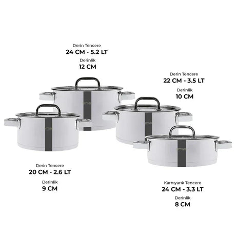 Emsan Mimosa 8-Piece Cookware Set - Emsan Jordan