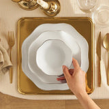 Emsan Lotus Fine Bone 18-Piece Dinner Set for 6 People - Gold - Emsan Jordan