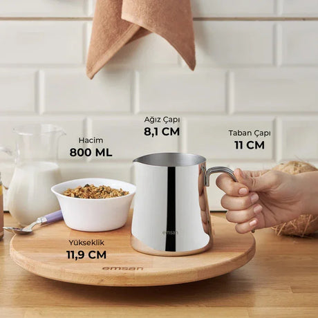 Emsan Cooper Milk Pot – 800 ml - Emsan Jordan