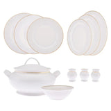 Emsan New Marly Porcelain 60-Piece 12-Person Round Dinner Set Gold - Emsan Jordan