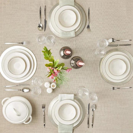 Emsan New Marly Porcelain 60-Piece 12-Person Round Dinner Set Gold - Emsan Jordan