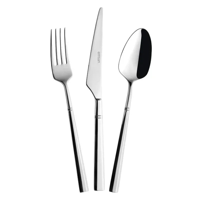 Emsan Penta 18-Piece Fork, Spoon, and Knife Set for 6 People - Emsan Jordan