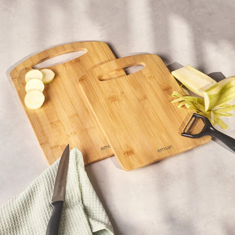 Emsan Bamboo Moody 2-Piece Cutting Board Set - Emsan Jordan