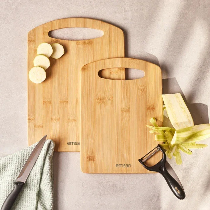 Emsan Bamboo Moody 2-Piece Cutting Board Set - Emsan Jordan
