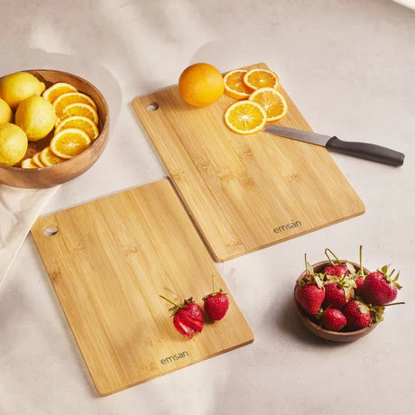 Emsan Bamboo Master Chop 2-Piece Cutting Board Set - Emsan Jordan