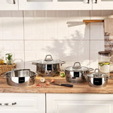 Emsan Valeria 8-Piece Stainless Steel Cookware Set - Emsan Jordan