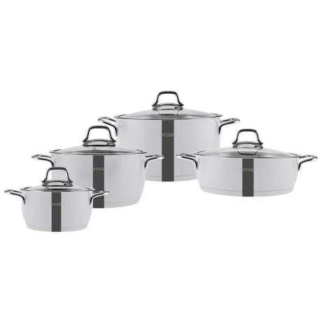 Emsan Valeria 8-Piece Stainless Steel Cookware Set - Emsan Jordan