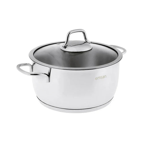 Emsan Valeria 8-Piece Stainless Steel Cookware Set - Emsan Jordan