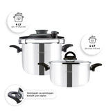Emsan Vera Pressure Cooker Set – 4 + 6 Liters – Black - Emsan Jordan