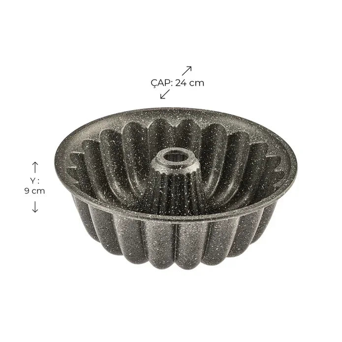 Emsan Arya Cast Cake Mold Grey 24 cm - Emsan Jordan