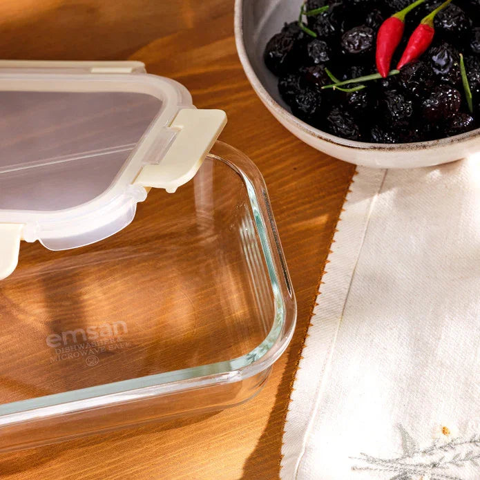 Emsan Soft 640 ml Borosilicate Storage Container - Emsan Jordan