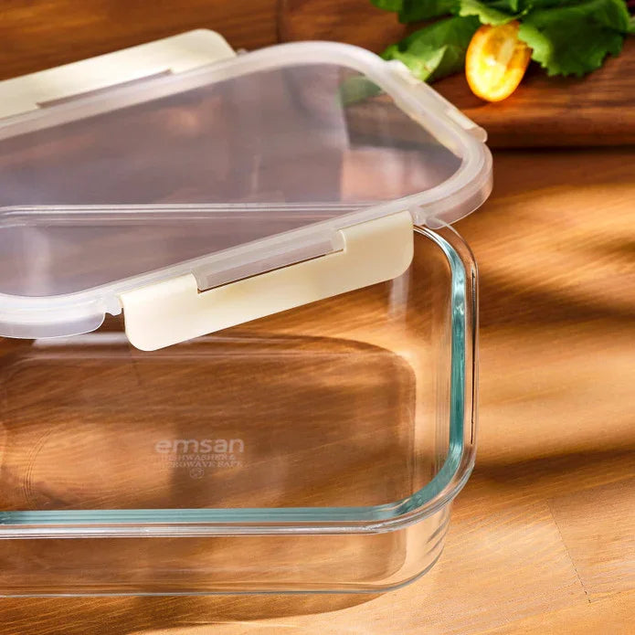 Emsan Soft 1520 ml Borosilicate Storage Container - Emsan Jordan