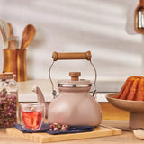 Emsan Royal Enamel Teapot – Taupe - Emsan Jordan