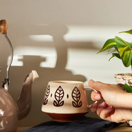 Emsan Ethnic Grass Mug 480 ml Brown - Emsan Jordan