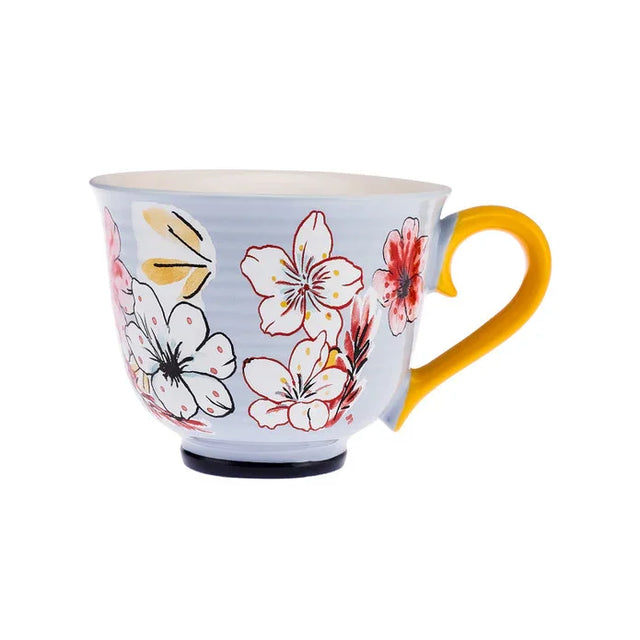 Emsan Jasmine New Bone Mug 435 ml Blue - Emsan Jordan
