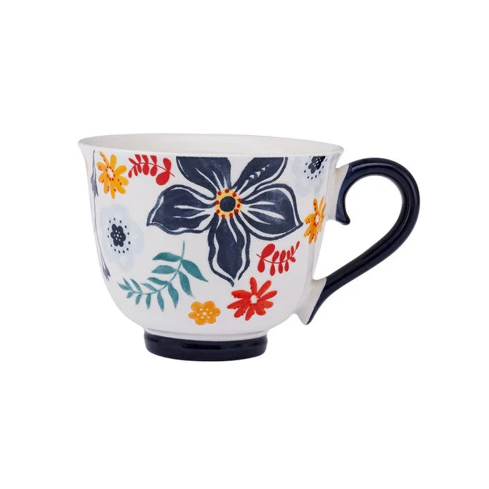 Emsan Garden New Bone Mug 435 ml Navy Blue - Emsan Jordan