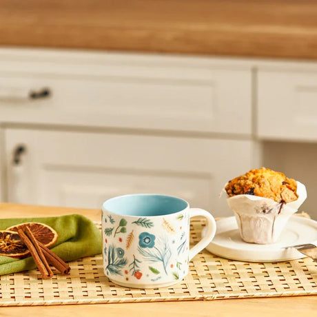 Emsan Daisy New Bone Mug 406 ml Turquoise - Emsan Jordan