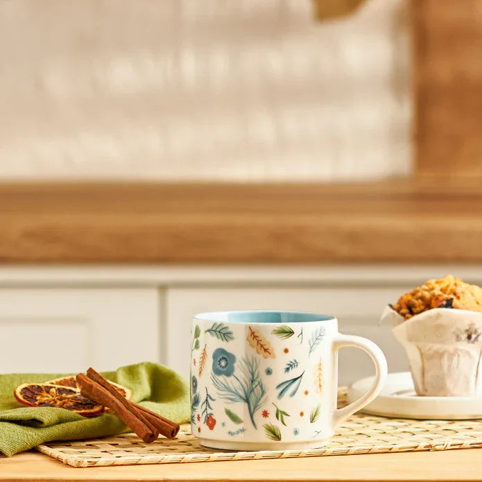 Emsan Daisy New Bone Mug 406 ml Turquoise - Emsan Jordan