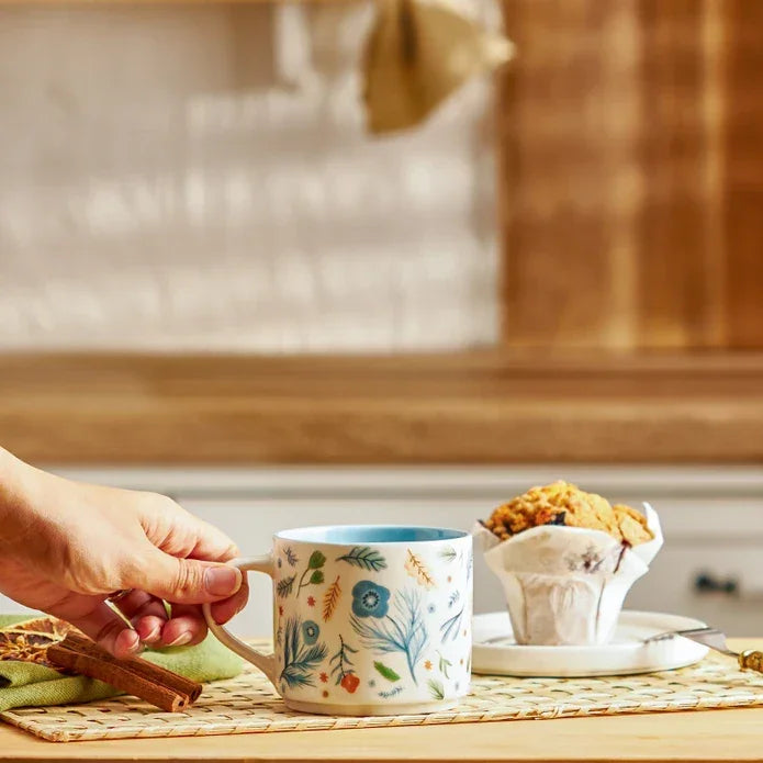 Emsan Daisy New Bone Mug 406 ml Turquoise - Emsan Jordan