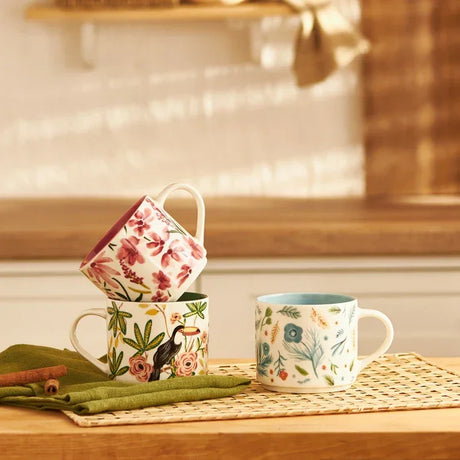 Emsan Daisy New Bone Mug 406 ml Turquoise - Emsan Jordan