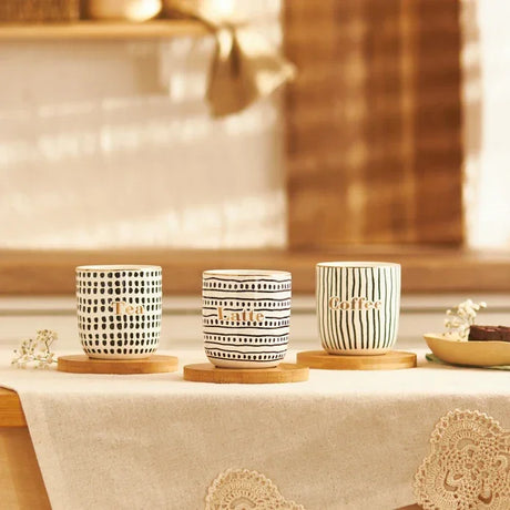 Emsan Tinylatte 2-Piece New Bone Mug Set 200 ml Black - Emsan Jordan