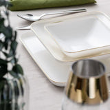 Istanbul Porselen Nadide 18 Piece 6 Person Square Dinner Set Gold - Emsan Jordan