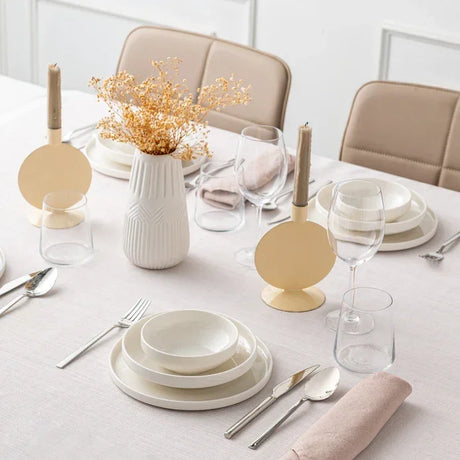 Istanbul Porcelain Akis 18 Piece Dinner Set for 6 People - Emsan Jordan