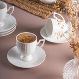 Istanbul Porcelain Mahir 6-Person Coffee Cup Set 90 ml - Emsan Jordan