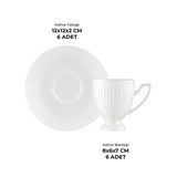 Istanbul Porcelain Mahir 6-Person Coffee Cup Set 90 ml - Emsan Jordan