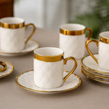 Istanbul Porcelain Asude 6-Person Coffee Cup Set 90 ml - Emsan Jordan