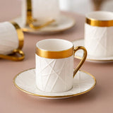 Istanbul Porcelain Buse 6-Piece Coffee Cup Set 90 ml - Emsan Jordan