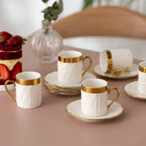 Istanbul Porcelain Buse 6-Piece Coffee Cup Set 90 ml - Emsan Jordan