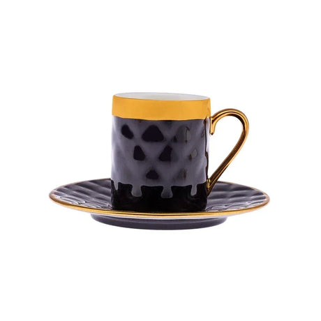 Istanbul Porcelain Bengi 6-Person Coffee Cup Set 90 ml - Emsan Jordan