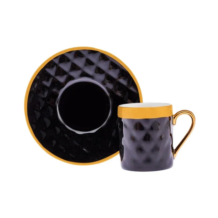 Istanbul Porcelain Bengi 6-Person Coffee Cup Set 90 ml - Emsan Jordan