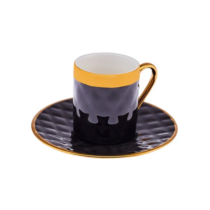 Istanbul Porcelain Bengi 6-Person Coffee Cup Set 90 ml - Emsan Jordan