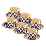 Istanbul Porcelain Dide 6-Person Coffee Cup Set 90 ml - Emsan Jordan