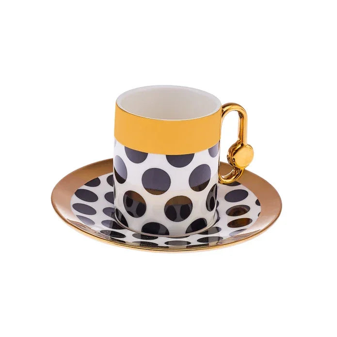 Istanbul Porcelain Dide 6-Person Coffee Cup Set 90 ml - Emsan Jordan